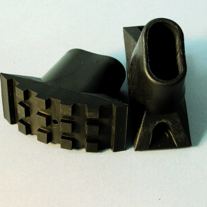 PIEDE ARTIGLIO OVALE PVC MM. 20x40