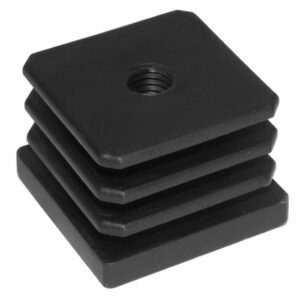 PUNTALE PVC ALETTATO QUADRO C/FILETTO 10 MA MM. 20x20