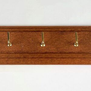 GANCIO ADESIVO LEGNO RETTANGOLARE 5 POSTI C/APPENDINO