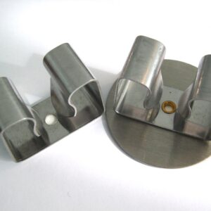 BUSTA  PZ.2 APPENDISCOPA ADESIVO INOX SENZA DISCO