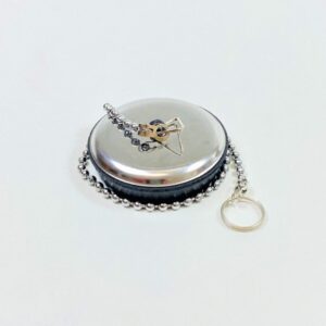 BUSTA TAPPO PILETTA CON PLACCA INOX E CATENA MM. 31 NERO